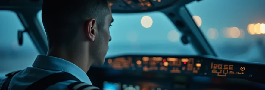 Pilot in cockpit with visual elements representing aviation insurance and license protection